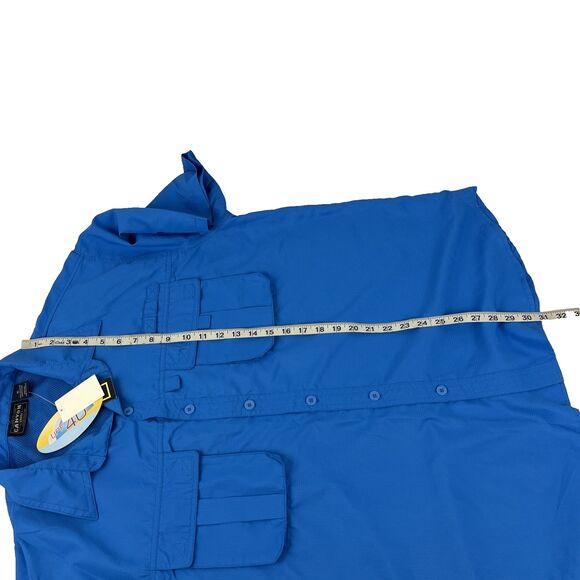 New Mens Canyon Creek SS Vented Fishing Outdoor Shirt Size XL UPF 40 Blue NWT - Picture 7 of 7